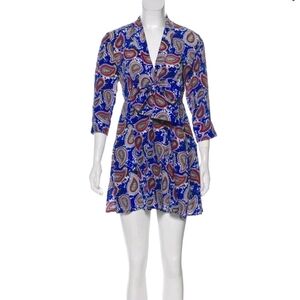 Dodo Bar Or Yoko Silk Paisley Mini Dress‎